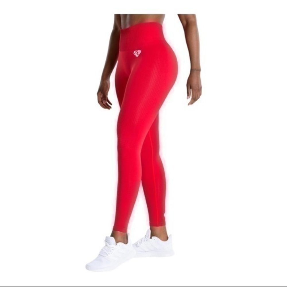 Women's Best Power Seamless Red Leggings‎ Size M